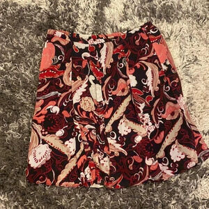 Black and Pink George Pattern Skirt